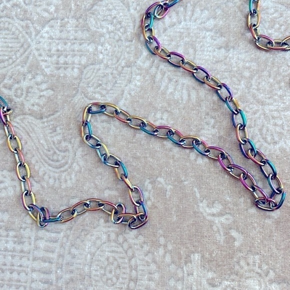Brand New Disney Buckle-Down Mickey Mouse Colorful Rainbow Charm Chain Belt main image 8